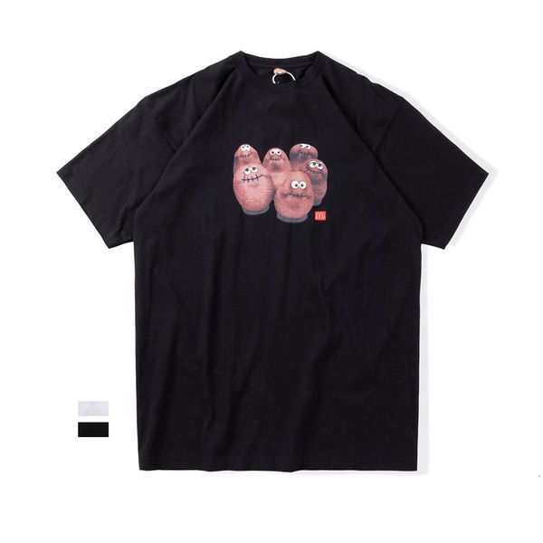 

travis scott x mcdonald's short sleeve cartoon potato t-shirt, White;black