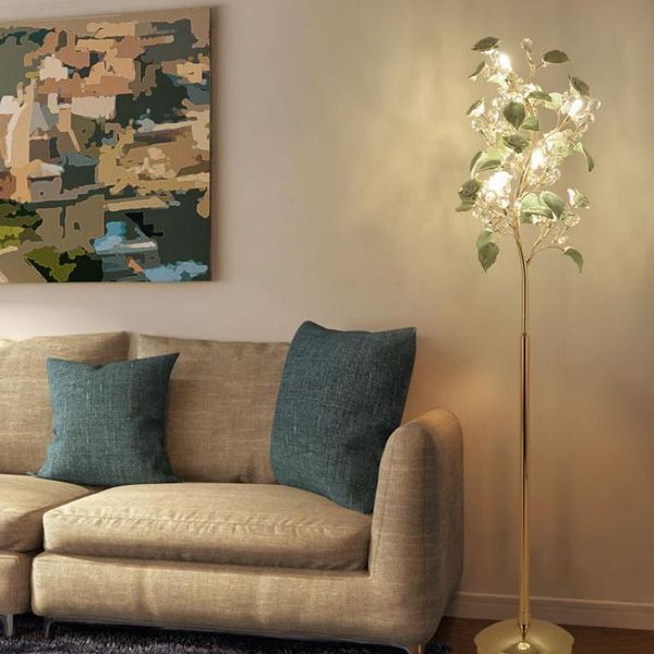 

floor lamps led christmas tree for year home art deco crytal drops & rose lights crystal standing bedroom lamp