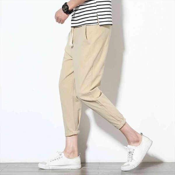 

high waist baggy trousers casual women pants solidcolor ankle tied pockets drawstring sports long mens slim, Black