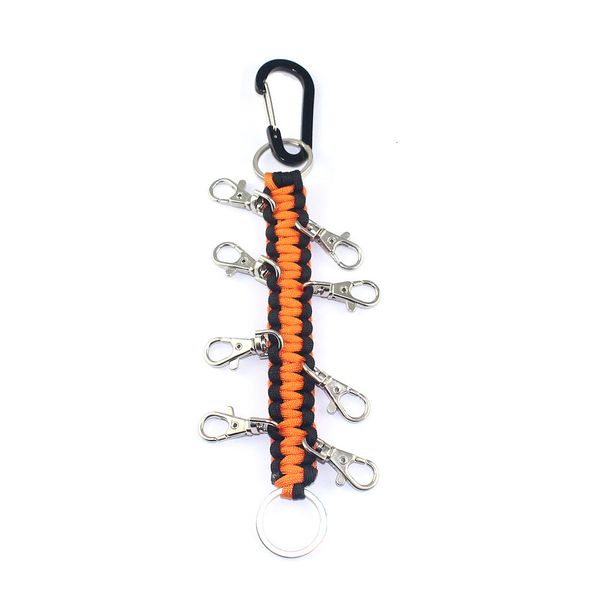 

key chain outdoor mountaineering camping seven core umbrella rope hand woven buckle multi hanging 2021, Silver