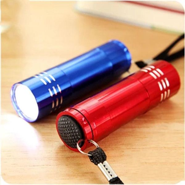 

flashlights torches home mini 9 lights power torch household miniature pocket aluminum alloy lighting battery