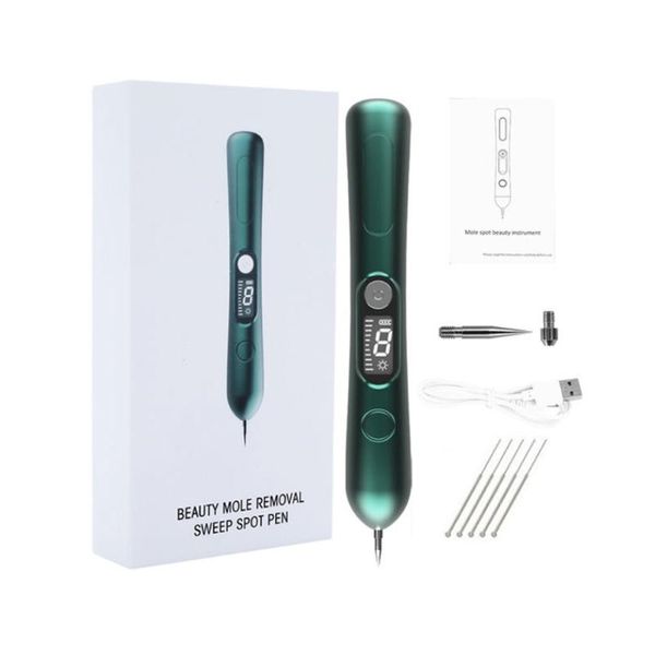 

cleaning 9 gears lcd laser plasma pen led lighting face care skin tag removal mole remover machine freckles wart tattoo dark spot