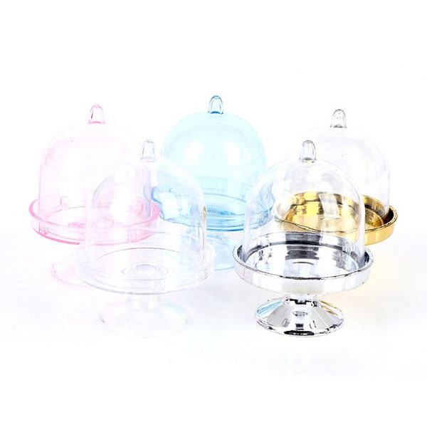 

gift wrap 10pcs/lot transparent plastic tray candy box for diy wedding baby shower birthday guests party supplies