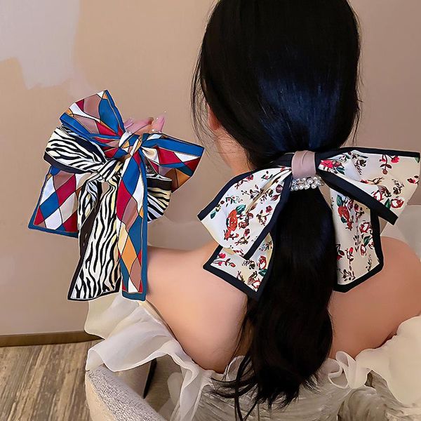 

hair clips & barrettes spring girls bow pearl band trendy ribbon hairpin temperament ladies headwear accessories, Golden;silver
