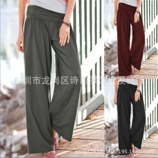 

2021 new women's casual pleated solid versatile pants, Black;white