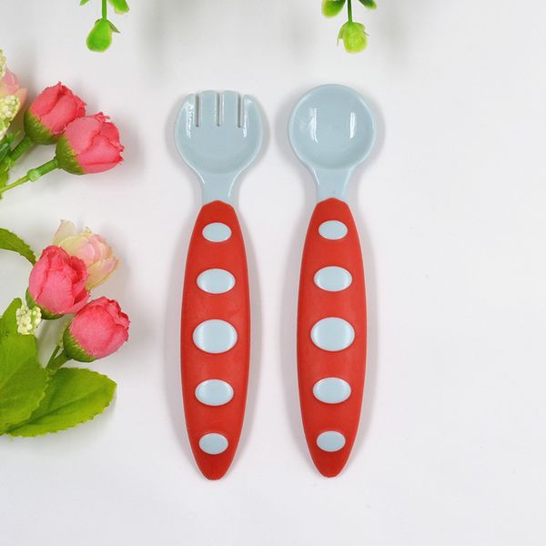 

new maternal infant products set baby training spoon and fork pp children's tableware