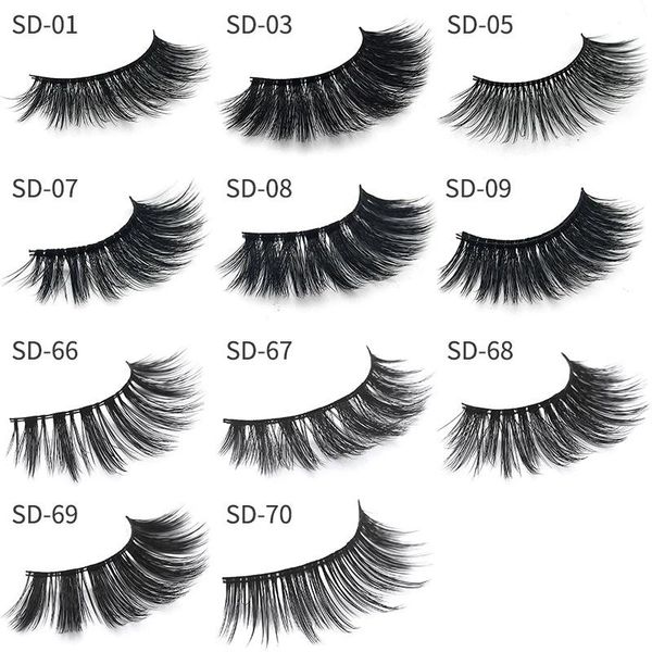 

mink lashes luxury hand made eyelashes medium volume cruelty false upper 1 pair
