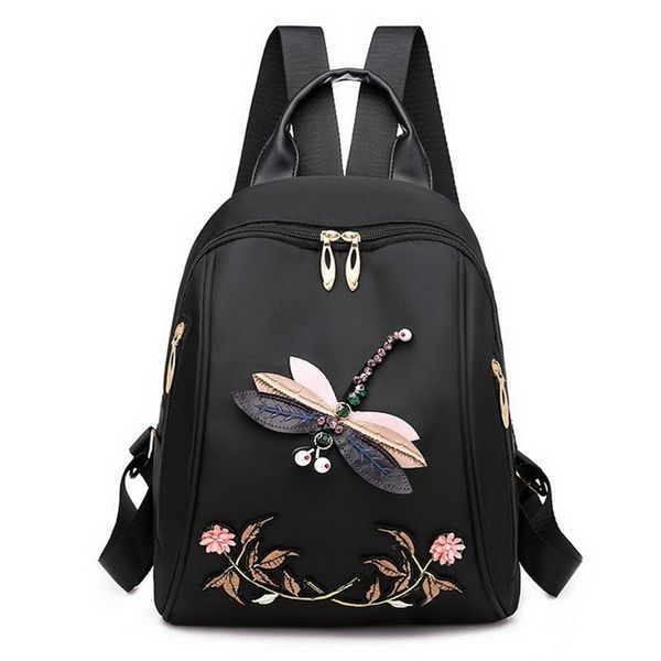 

summer casual oxford women's backpack student girls school bag lady travel 210911