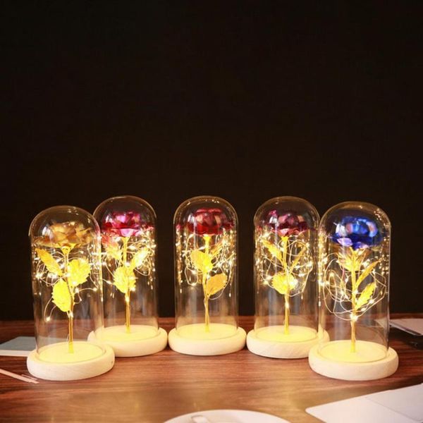 

decorative flowers & wreaths glass rose flower gift durable transparent cover eternal plastic in dome
