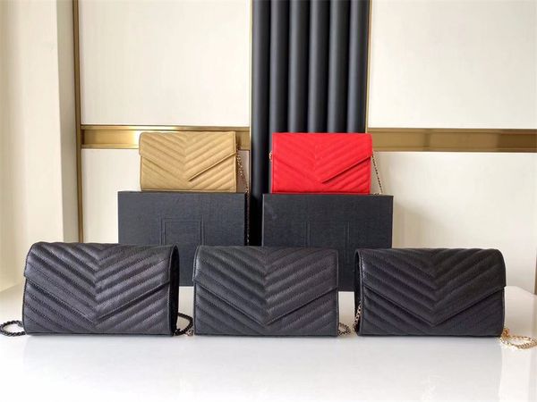 

2021 handbag leather chain women's shoulder bag luxury designer cross bags diagonal bag purse shoulder bag caviar lamb leather handbag