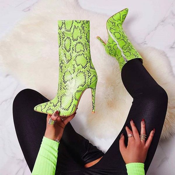 

european and american candy color thin heel women's boots large size 35-42, Black