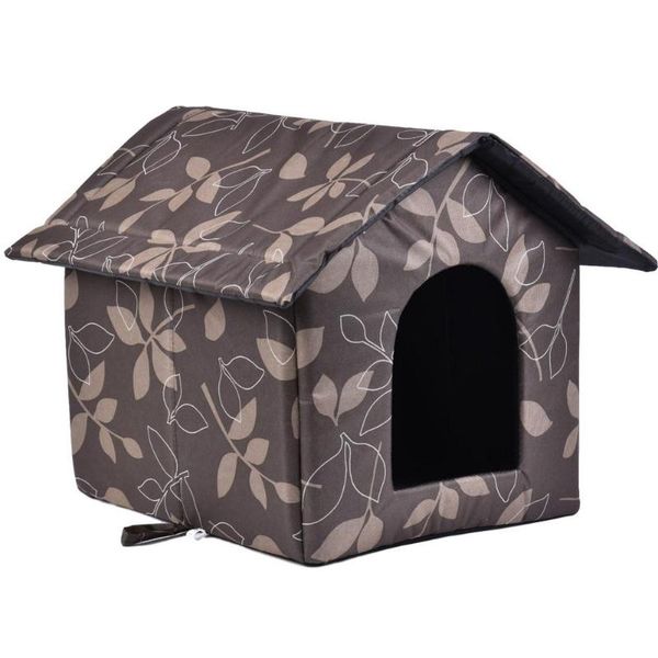 

cat beds & furniture outdoor pet house folding winter warm waterproof kitty dog shelter removable and washable nest supplies