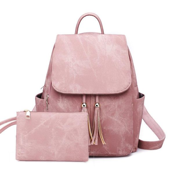 

outdoor bags pu leather women's backpack, candy color college fashion