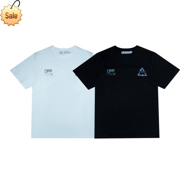 

2022 spring and summer new off 3n dazzling color reflection combined with drilling technology daisy short sleeve batch, White;black