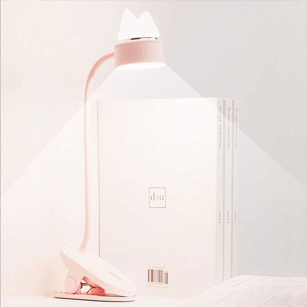 

book lights cat table lamp 2 in 1 led cute girl children desk bed reading 360 Â° flexible gooseneck clip amblent
