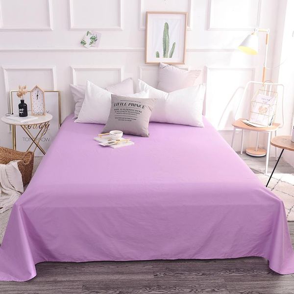 

sheets & sets home el bedroom single double light purple cotton flat sheet bedspread bedding linens bed twin full queen king