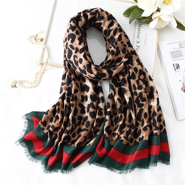 

scarves women's cotton hand leopard print color matching scarf. autumn and winter warm fashion stars with the same shawl., Blue;gray
