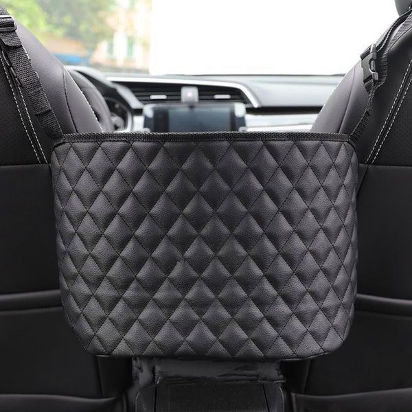 

storage bags pu leather car seat back bag barrier of backseat auto organizer hanger holder accessories stowing tidying