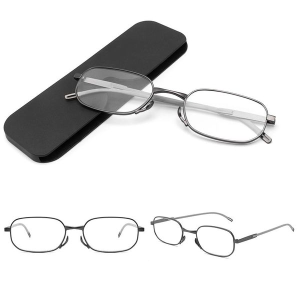 

sunglasses high-grade anti blue-ray reading glasses male anti-fatigue female portable case can stick mobile phone, White;black