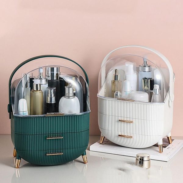

storage boxes & bins 1pc box makeup organizer drawer bathroom cosmetic deskdustproof large capacity acrylic display case