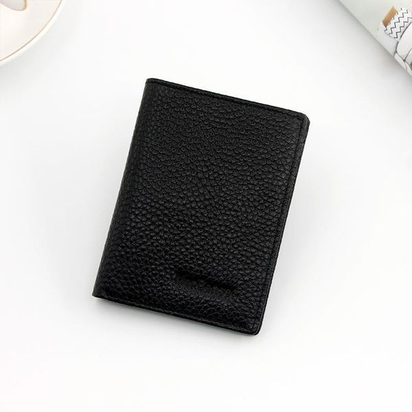 

super slim soft wallet 100% genuine leather mini credit card purse holders men thin small, Red;black