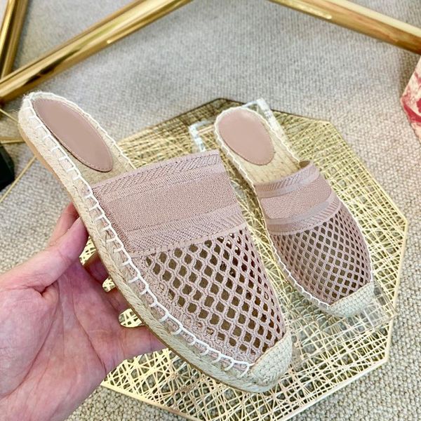 

slippers lace flat sandals straw rope shoes womens fisherman, Black