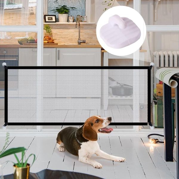 

kennels & pens portable folding pet gate mesh for dogs,baby safety fence,mesh isolated gauze indoor and outdoor