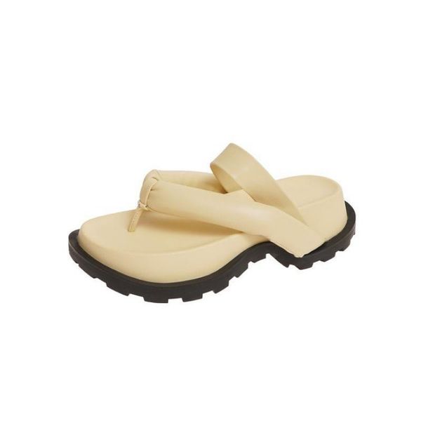 

slippers women's flip-flops 2021 summer style sponge cake thick-soled casual sandals women shoes, Black
