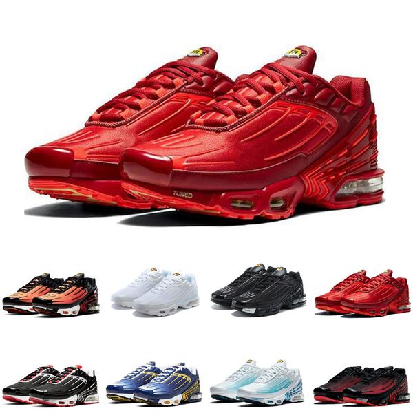 

wholesale tn plus 3 running shoes for men women triple white black deep royal blue radiant red tiger purple nebula bred mens trainers sport
