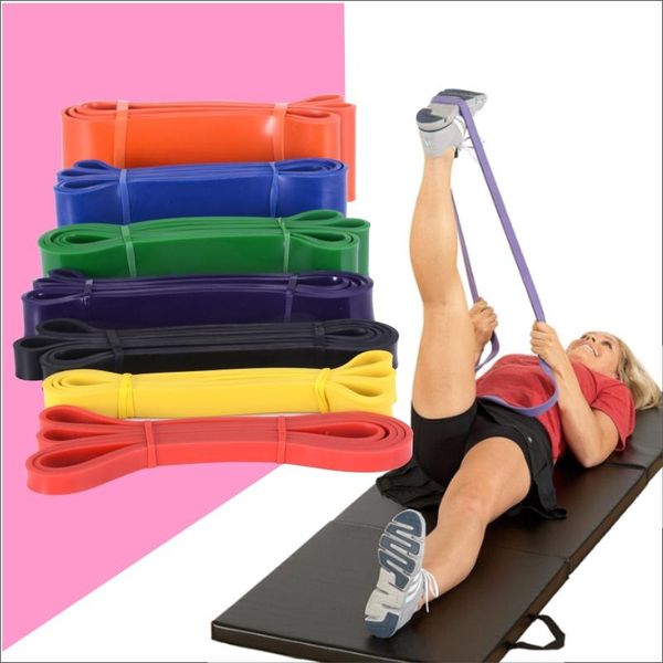 

208cm resistance band exercise elastic strength pilates fitness equipment training expander rubber string workout loop bands