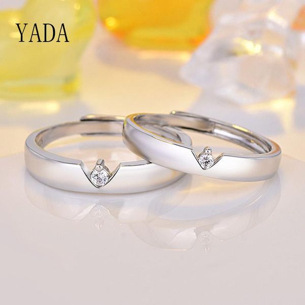 Кластерные кольца YADA подарки ретро японский стиль для любовников Menwomen пары кольцо взаимодействие свадебные украшения из нержавеющей стали RG200026