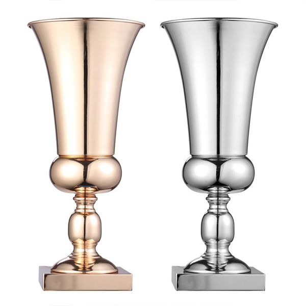 

vases metal iron decoration vase large festive props road lead deskcenter creative for wedding table home silver and golden