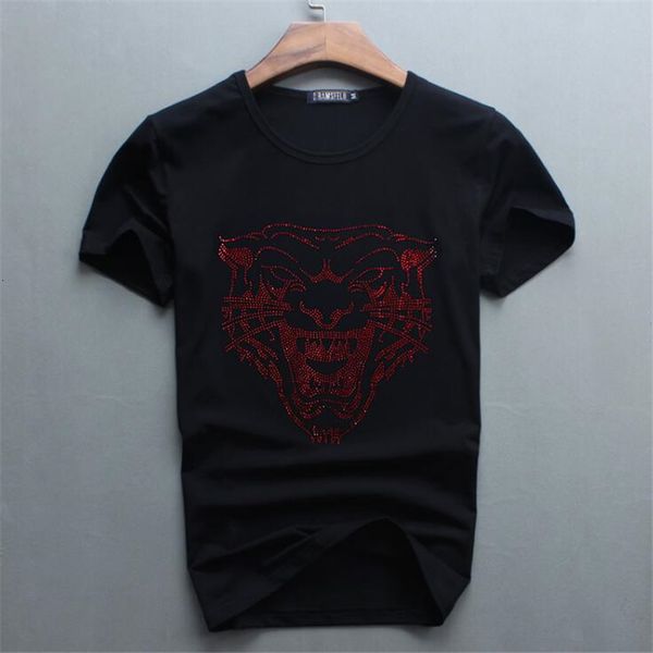 

t shirts short-sleeved 100% cotton o-collar t-shirt men's wear, White;black