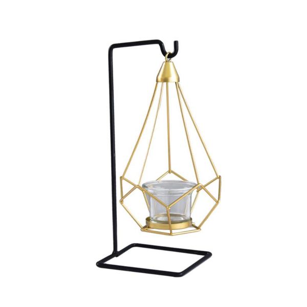 

candle holders retro wrought iron wedding candlestick dinner triangle shapd table holder creative stand deskadornment with a