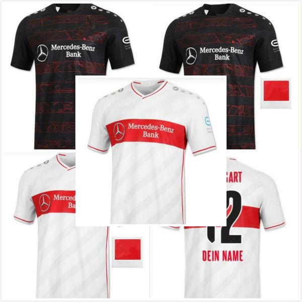 

vfb stuttgart 2021 soccer jerseys 23 mangala 22 gonzalea home away 14 w.silas 13 grahl 10 didavi fans version football shirt, Black