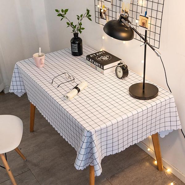 

table cloth fresh style plaid printed pvc waterproof and oil proof tablecloth