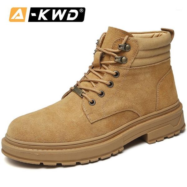 

boots fashion brown men winter werkschoenen heren shoes sneakers mens leather footwear work casual 441, Black