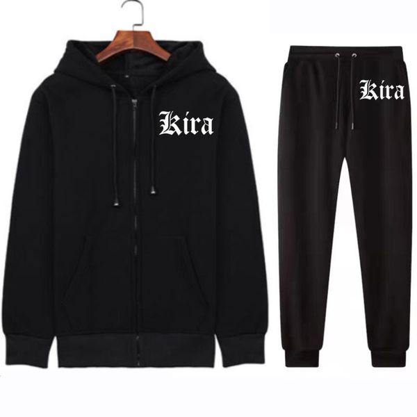 

men's hoodies & sweatshirts death note kira priting anime suit hoodie sweashirt, Black