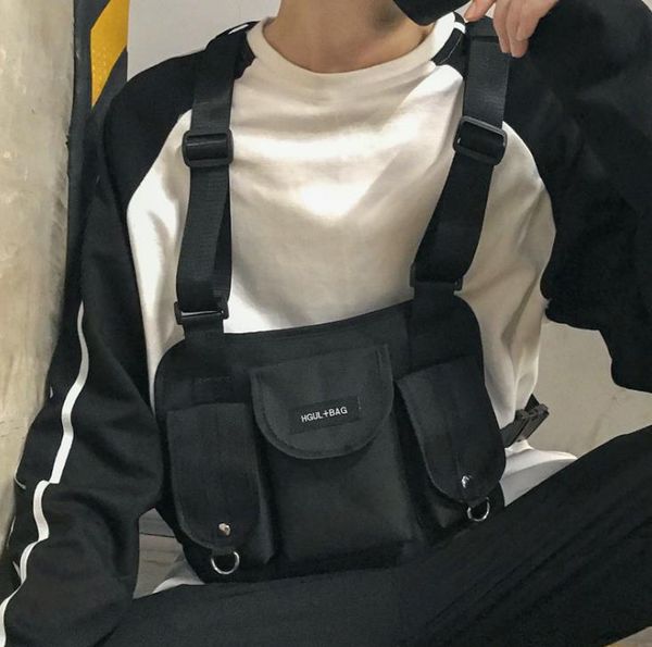 

shoulder bags fashion brand street shooting men's and women's backpack tactical vest hip-hop function chest bag pockets