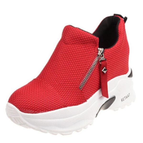 

dress shoes mudibear sneakers for women canvas casual all-match non-slip footwears fashion platform comfortable breathable red, Black