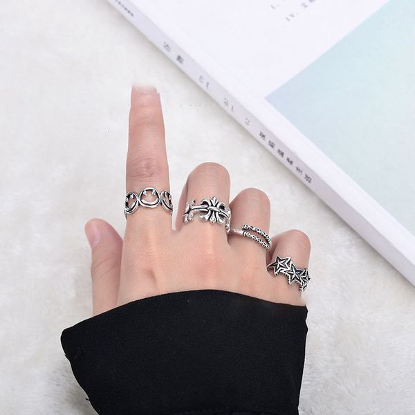 

ring dadongmen thai silver croquet smile face men's and women's fashion personality cool wind hoop curse