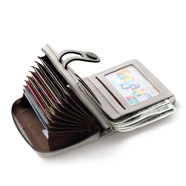

wallets fashion short women purse 2021 zipper design pu leather female 6 colors mini card coin carteira, Red;black