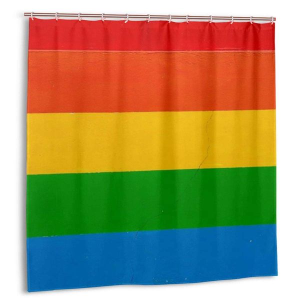 

shower curtain,colorfull cement wall background bath curtain set with hooks