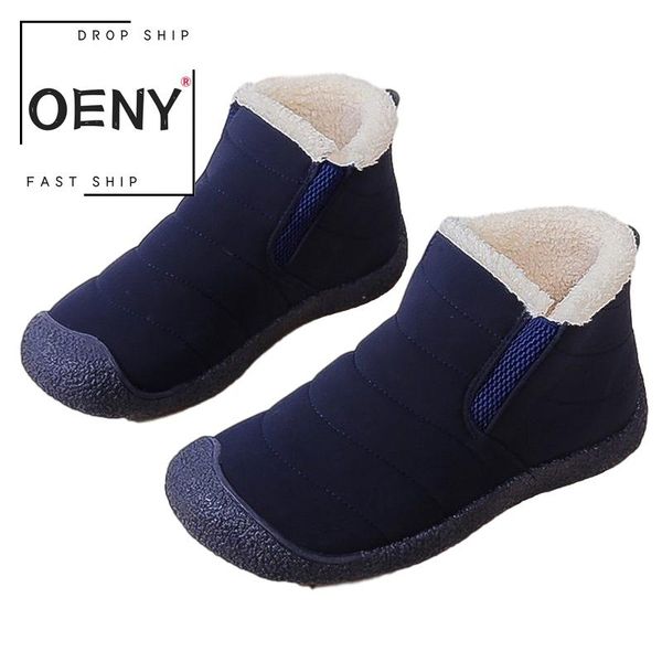 

boots 2021 brand winter snow womens thickened non-slip couple women warm ankle booties plus size us 5.5-13 botas mujer invierno, Black