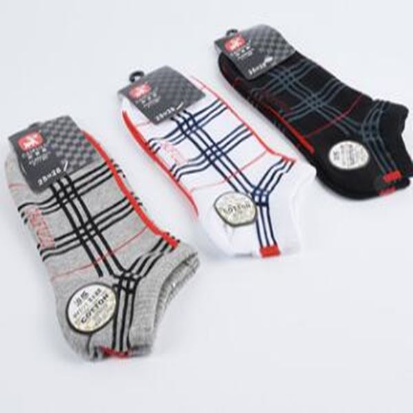 

156men's cotton socks medium stockings sports spring and summer thin air tight, Black