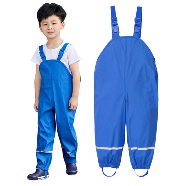 

jumpsuits telotuny children rain dungarees waterproof mud jumpsuit clothes with lining boys girls overalls impenetrable rainwear outdoor, Blue