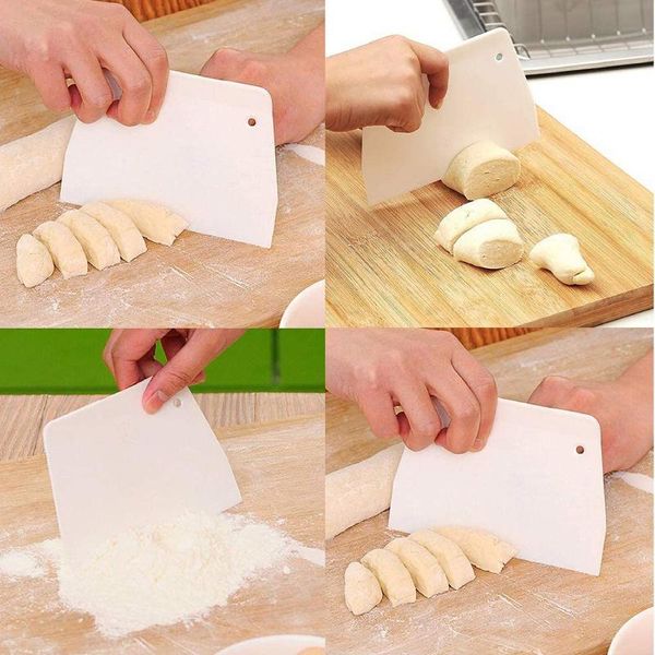 

baking & pastry tools plastic spatula dough scraper plain smooth spatulas cutter cream cake fondant icing kitchen butter knife