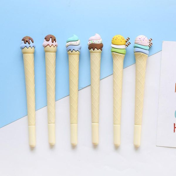 

gel pens 1pcs cartoon icecream pen 0.5mm ballpoint blue ink refill stationery office accessories school supplies e6037
