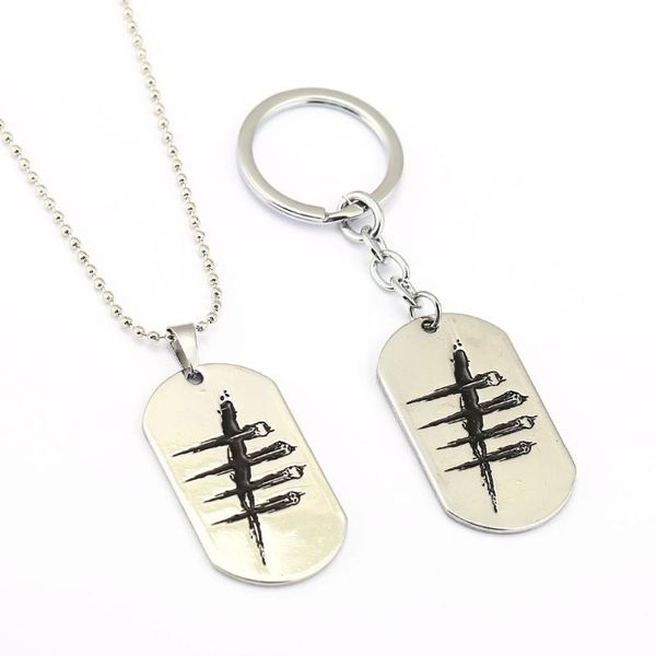 

jewelry dead by daylight necklace silver dog tag pendant gift men women game choker accessories necklaces