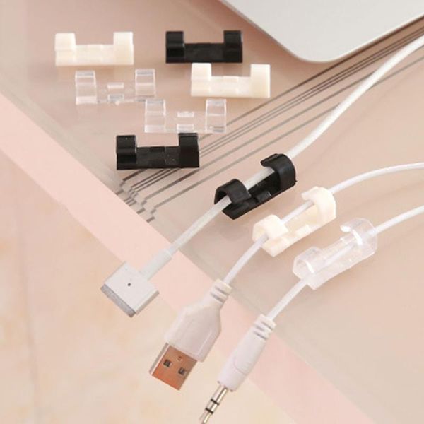 

hooks & rails 20pcs wire storage clips buckle organizer securing cable housing data line finishing tool fixed decor